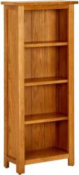 vidaXL Bibliotecă cu 4 rafturi, 45x22x110 cm, lemn masiv de stejar (331740) - comfy