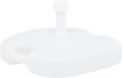 vidaXL Suport umbrelă, alb, 16 L, plastic, umplere cu nisip/apă (48773) - comfy