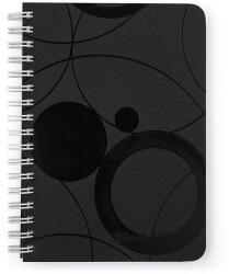Oxybag spirálos notesz A6 - vonalas - Black & White fekete