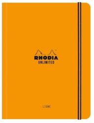 Caiet cu elastic A5+ Rhodia Unlimited, 60 file, dictando, portocaliu (CF1189788)