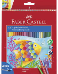 Faber-Castell Színes ceruza készlet 48db-os aquarell + ecset hal 2023 (114448) (114448)