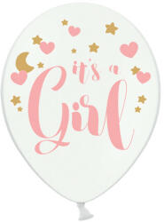 Mintás latex lufi 11" 28cm 5db It's a girl (LUFI239649)