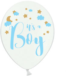 Partydeco Mintás latex lufi 11" 28cm 5db It's a boy (LUFI906278)