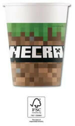 Minecraft Green papír pohár 8 db-os 200 ml FSC (PNN95442)