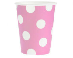 Rózsaszín Pink Polka Dots papír pohár 6 db-os 270 ml (MLG626527) - gyerekagynemu