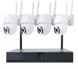 PNI Kit supraveghere video PNI House WiFi893S NVR si 4 camere PTZ wireless de exterior 3MP, P2P, IP65 (PNI-WF893-S)