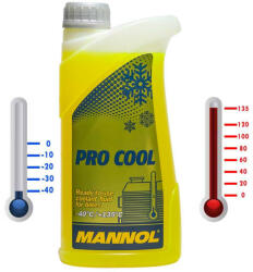 MANNOL Mannol 4414-1 - Pro Cool Antifreeze fagyálló, sárga, -40 - +135 C, 1lit (158105)