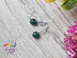 Kristály Jóga Shop Aventurin 6 mm-es nemesacél ásvány fülbevaló - kristalyjogashop - 1 599 Ft