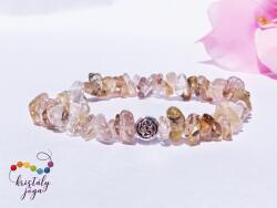 Kristály Jóga Shop Rutilkvarc szemcse ásvány karkötő végtelen csomóval