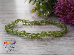 Kristály Jóga Shop Krizolit (peridot, olivin) nugget ásvány karkötő
