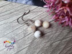 Kristály Jóga Shop Dendrites opál (merlinit) 8 mm-es ásvány fülbevaló