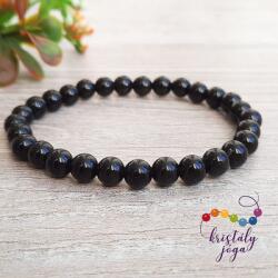 Kristály Jóga Shop Fekete obszidián 6 mm-es ásvány karkötő
