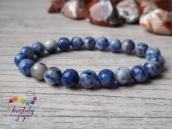 Kristály Jóga Shop Világos szodalit 8 mm-es ásvány karkötő