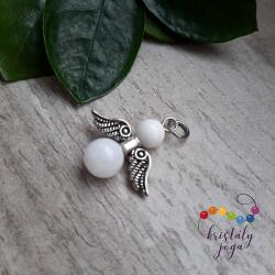 Kristály Jóga Shop Tejkvarc (hókvarc) ásvány angyal medál