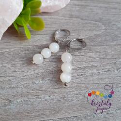 Kristály Jóga Shop Szivárványos holdkő 6 mm-es ásvány fülbevaló