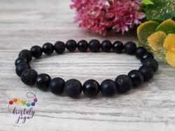 Kristály Jóga Shop Ónix, lávakő 8 mm-es ásvány karkötő