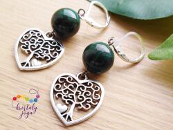 Kristály Jóga Shop Apatit angyalkás ásvány fülbevaló