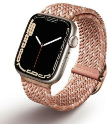 UNIQ pasek Aspen Apple Watch 40/38/41mm Series 4/5/6/7/8/SE/SE2 Braided DE różowy/citrus pink