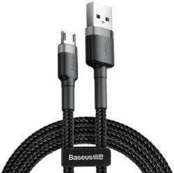 Baseus Cafule Cable Durable Nylon Braided Wire USB / micro USB QC3.0 2.4A 0, 5M black-grey (CAMKLF-AG1)