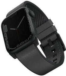 UNIQ pasek Straden Apple Watch Series 4/5/6/7/8/SE/SE2/Ultra 42/44/45mm. Leather Hybrid Strap grey/szary