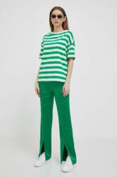 United Colors of Benetton nadrág női, zöld, magas derekú egyenes - zöld 36