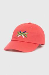United Colors of Benetton gyerek pamut baseball sapka rózsaszín, nyomott mintás - rózsaszín 54 - answear - 5 025 Ft