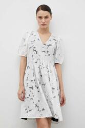 Bruuns Bazaar ruha vászonkeverékből fehér, mini, harang alakú - fehér 38 - answear - 44 990 Ft