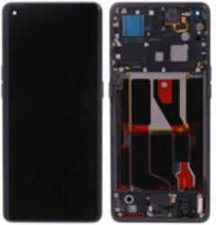 4130031 Gyári Oppo Find X5 fekete LCD kijelző érintővel kerettel előlap (4130031)