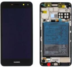 Huawei 02351DMD Gyári Huawei Y5 (2017) fekete LCD kijelző érintővel kerettel előlap (02351DMD)