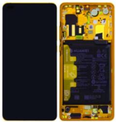 Huawei 02353MFV Gyári Huawei P40 arany LCD kijelző érintővel kerettel előlap akkumlátorral (02353MFV)