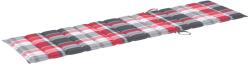 vidaXL Pernă de șezlong, roșu carouri, 200x50x3 cm, textil oxford (314201)