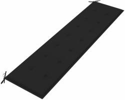 vidaXL Pernă de bancă de grădină, negru, 200x50x3 cm, textil oxford (47613)