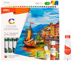 Deli Tempera DELI DLEC1124, 12 ml, 24 culori (DLEC1124)