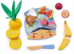Tender Leaf Tocător de lemn cu fructe tropicale Tropical Fruit Chopping Board Tender Leaf Toys cu cuțit de la 24 luni (TL8281) Bucatarie copii