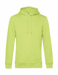 B&C Collection Férfi kapucnis hosszú ujjú organikus pulóver B and C Organic Hooded XS, Lime zöld