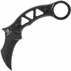 FOX KNIVES MARCAIDA TRIBAL K FIXED KNIFE STAINLESS STEEL N690co TOP SHIELD BLADE, G10 BLACK HANDLE FX (FX-803)