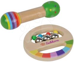 Eichhorn Fa zenei hangszerek Music Set with Grasping Toy Eichhorn csörgő csengettyűkkel és zenei pálca 12 hó-tól (EH3486)