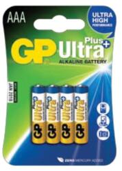 GP Batteries GP Ultra Plus AAA (LR03) alkáli mikro ceruza elem 4db/bliszter (B1711) - nyomtassingyen
