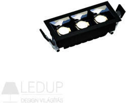 spectrumLED GRID - Model M - recessed fixture 47x45x106 mm, 8W, 45°, black color (WLD10103_ZASILACZ_WLD)