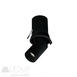 spectrumLED IN OUT - Model S - recessed fixture with adj. extension and direction, 6W, 36°, 72x100 mm, black (WLD20110_ZASILACZ_WLD)