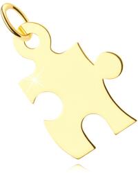Ekszer Eshop 14K arany medál - puzzle-darab kivágásokkal és összekötő láncszemmel