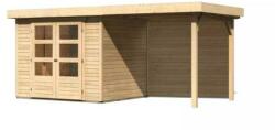 Karibu fából készült kerti ház KARIBU ASKOLA 3 + egy menedéket 240 cm beleértve a hátsó falat is (9170) natur (LG3231)