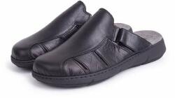 Vlnka Papuci din piele pentru bărbați "Emil" - neagră mărimi încălțăminte adulți 41 (15-001207-41)