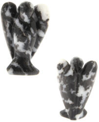  Inger din Jasp Zebra Negru Mineral Natural 48-51 x 32-35 x 14-16 mm - 1 Buc
