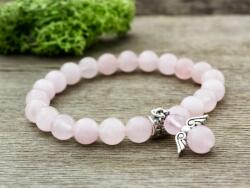 R. M. ékszer Angyal rózsakvarc ásvány karkötő (7099-RM-17)