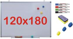  Pachet Tabla alba magnetica, 120x180 cm Premium + accesorii: markere, burete, magneti (7 ani Garantie) (981152841)