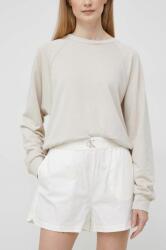 Calvin Klein Jeans pamut rövidnadrág bézs, nyomott mintás, magas derekú - bézs L
