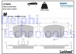 DELPHI fékbetétkészlet, tárcsafék DELPHI LP3860 (LP3860)