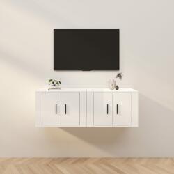 vidaXL 2 db magasfényű fehér fali TV-szekrény 57 x 34, 5 x 40 cm (3188336)