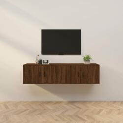 vidaXL 2 db barna tölgyszínű falra szerelhető TV-szekrény 80x34, 5x40cm (3188357)